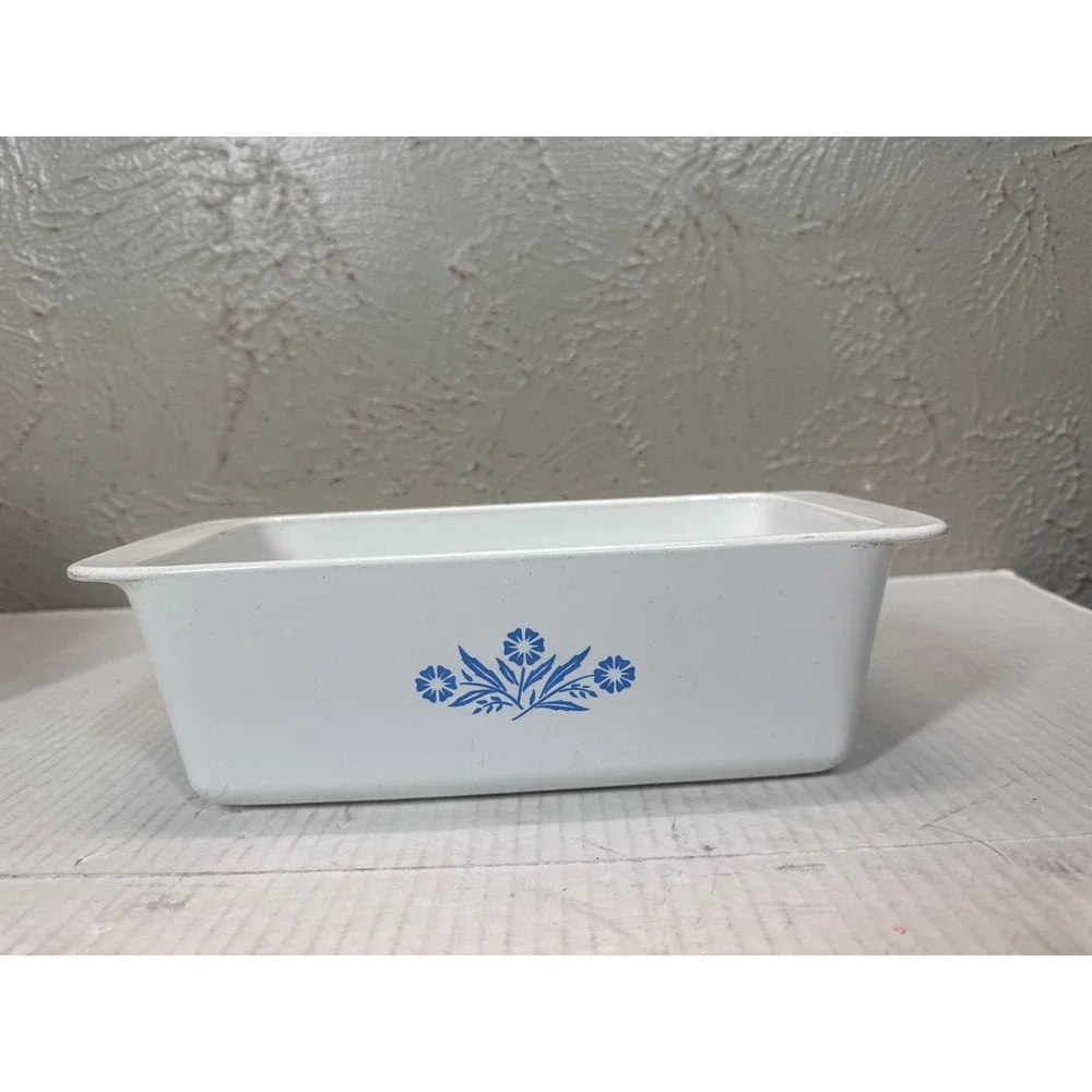 Corning Ware P315B White Blue Floral‎ Loaf Pan 9x5x3 Inch Oven Microwave Range